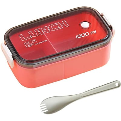 Boîte à déjeuner à une couche portable avec compartiment, boîte à fruits et aliments, boîte à déjeuner micro-ondable avec fourchette et cuillère, boîte fraîcheur pour pique-nique