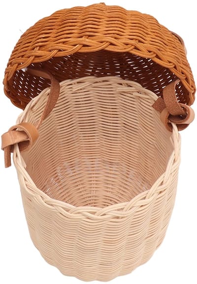 IMstore - Kids Rattan Storage Basket - Handgeweven Rattan - Lichtgewicht - Acorn Vormen - Decoratieve Opbergmand - Geschikt voor Kinderen - Grote H...