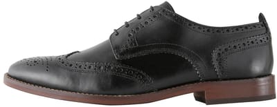 Next - Heren - Leren brogues met contrasterende zool - Zwart