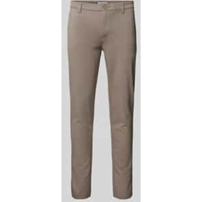 Only & Sons beige heren broek   Slim Fit   Steekzakken   Knoop- en ritssluiting   Regular waist Beige 28/30