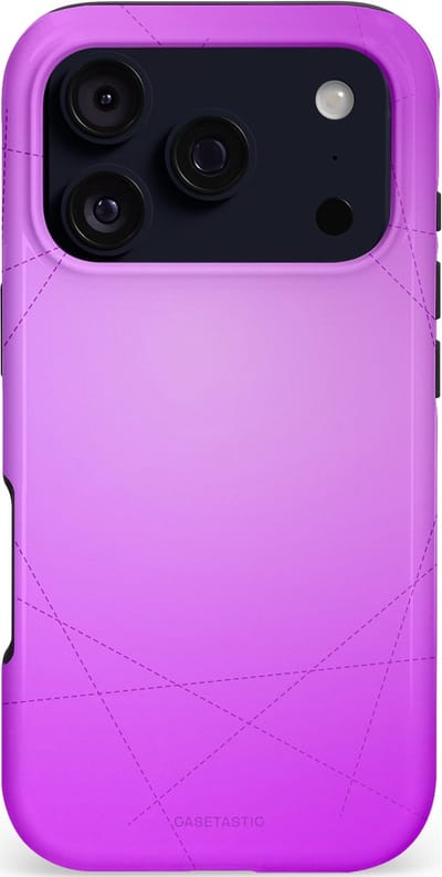 Casetastic hoesje geschikt voor Apple iPhone 17 Pro - MagSafe - Dubbellaagse bescherming - Emily in het paars - Fashion Case - Lavendel Fuchsia