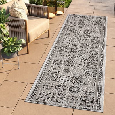 Tapiso Melissa Loper Laagpolig Grijs Indoor Outdoor Vloerkleed Maat- 60x100