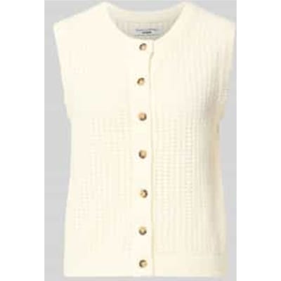 mouwloos vest slim fit van katoenmix
