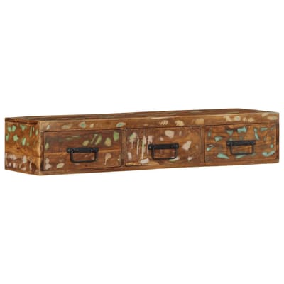 vidaXL - Tv-meubel - wandmontage - 100x30x19 - cm - massief - gerecycled - hout