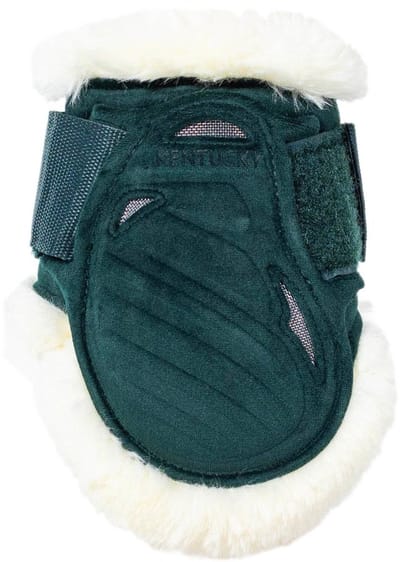 Kentucky Horsewear - Vegan Sheepskin Kogelbeschermer young horse Velvet donkergroen S