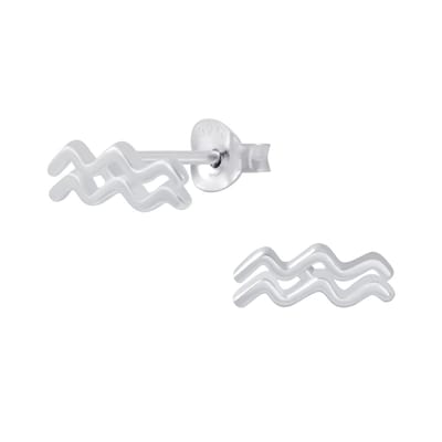 Zilver oorsteker sterrenbeeld waterman | zodic sign aquarius | zilveren oorbellen dames | zilverana | Sterling 925 Silver