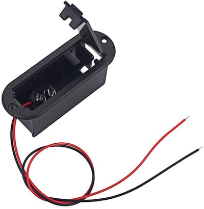 aladdien - 9V batterijhouder - Actieve gitaar pick-up - Professionele bescherming - Zwart - Batterij case - Duurzaam kunststof - Geschikt voor gitaa..