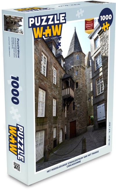 Puzzel Carcassonne - Frankrijk - Middeleeuwen - Legpuzzel - Puzzel 1000 stukjes volwassenen