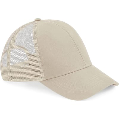 Beechfield Unisex Organic Cotton Trucker Cap voor volwassenen (Zand)