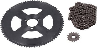 Allecto - Chain Sprocket Set - Mini Motorcycle - 25H Chain Sprocket Set - 10Mm 15T Voorzijde - 80T Achterzijde - Geschikt voor 47CC 49CC - 146 ...