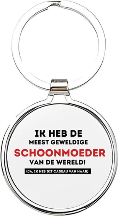 Akyol - ik heb de meest geweldige schoonmoeder van de wereld Sleutelhanger - Schoonmoeder - de liefste schoonmoeder - schoonmoeder sleutelhanger - mama sleutelhanger - sleutelhanger mam - familie sleutelhanger - moederdag cadeautje - mama- 4 x 7,5 CM