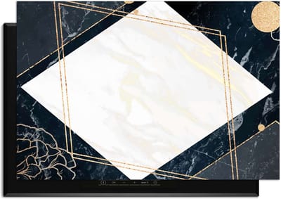 KitchenArt - Glamour Marble - Inductie Beschermer - 90x50 cm - Kookplaat Beschermer - Luxe Afdekplaat Inductieplaat - Anti-slip & Oprolbaar - Beschermmat Inductiekookplaat