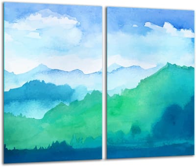 TMK ArtDeko - Snijplank - 30x52cm - Inductiegeschikt - Kleurvol landschap