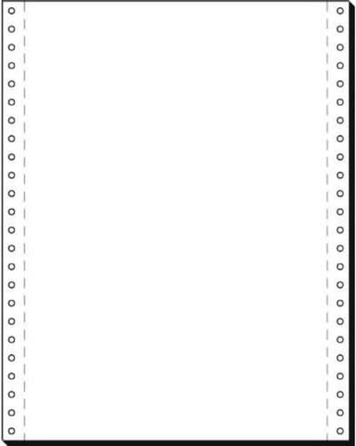 Eindeloos Papier - Computerpapier Tafelpapier - Matrix Printer Gebruik - Lengteperforatie Verwijderbaar - 12 inch x 240 mm - Wit