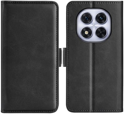 MobyDefend Hoesje - Geschikt voor Xiaomi Redmi Note 14 Pro 5G - Luxe Wallet Book Case (Sluiting Zijkant) - Zwart
