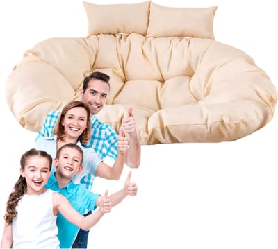 Hangend Stoelkussen - Eierstoel Kussen - Buiten Ontspannen - Extra Dikke Vulling - 115x80cm - Beige