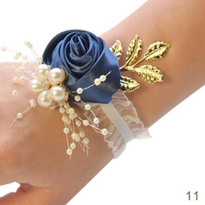 Bruidsmeisje Bruiloft Kunstmatige Parel Bloemen Armband Corsage Bruids Handbloemen Feest Prom Benodigdheden Elegante Polssieraden Unicode