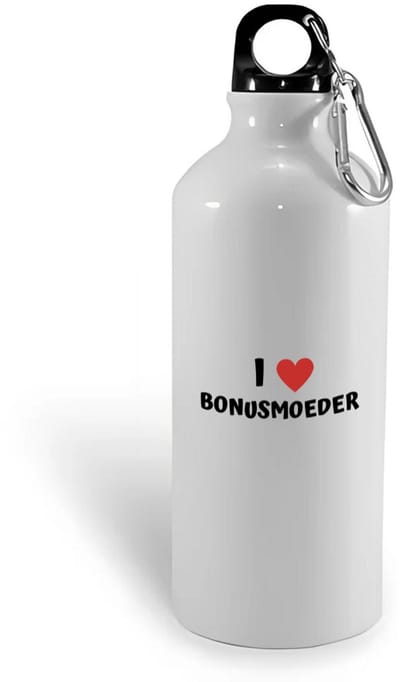 Hacebo® - I love bonusmoeder waterfles - Moeder - de liefste bonusmoeder - Moeder cadeautjes - moederdag - verjaardag - geschenk - kado - water fles - 400ML