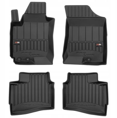 Frogum No.77 - Automatten 3D - Geschikt voor Hyundai i30 I Kombi (2007-2012) - 4-delige set - Hoge rand 6cm - Zwart