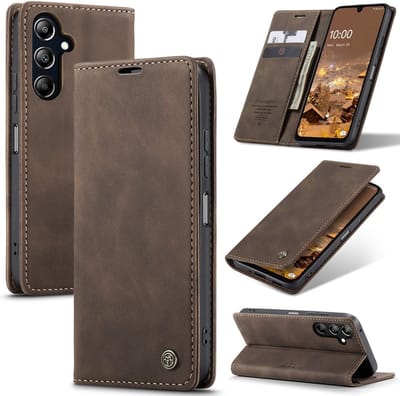 CaseMe Hoesje - Geschikt voor Samsung Galaxy A26 Hoesje - CaseMe 013 Book Case - Donkerbruin