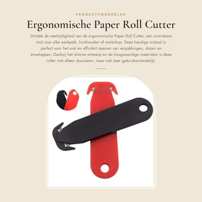 Dailygoods- Papierenrolsnijder Ergonomisch Handvat - Doos Opener - Karton Snijder - Verpakking Tape Cutter - Duurzaam Materiaal - Eenvoudig in Gebruik - Doosopener