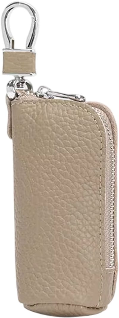 Mini Sleuteletui Unisex – Compact Sleutelhoesje met Rits – Sleuteltas voor Autosleutel en Huissleutels – Sleutel Organizer – Draagbaar Sleutelzakje voor Mannen en Vrouwen - GRIJS