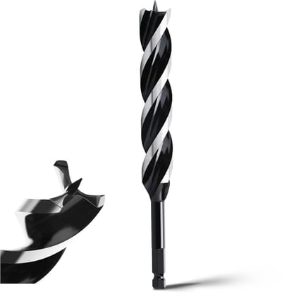 25 x 230 mm Wood Drill Bit for Soft Wood, Hardwood with Centering Tip and E 9.5 Shank - ShopVlot