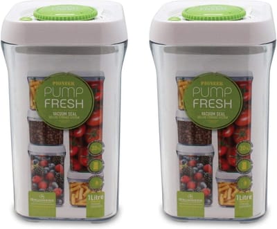 Vacuüm Voedsel Opslag - Verse Bewaring Set - Voedsel Langer Vers - 30% Meer Lucht Verwijderd - 1000ml Per Stuk