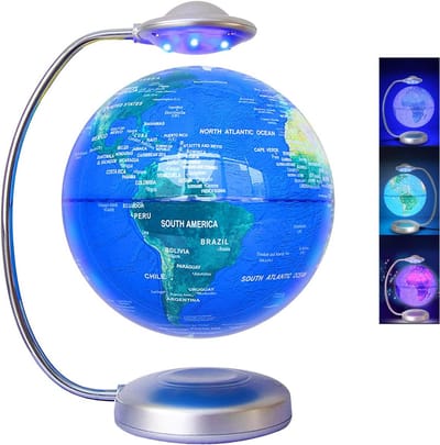 Zwevende Wereldbol met LED-Verlichting - Magnetische Rotatie voor Educatie en Kantoor Decoratie