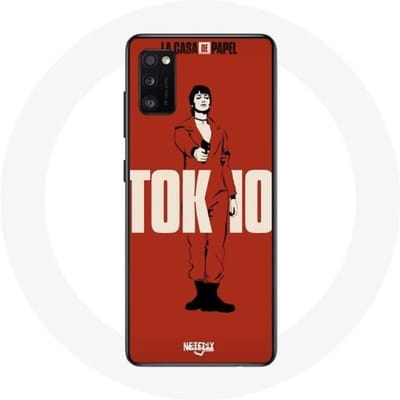 Coque - La casa de papel - Galaxy A41 - Souple - Rouge - Fanart logo rouge