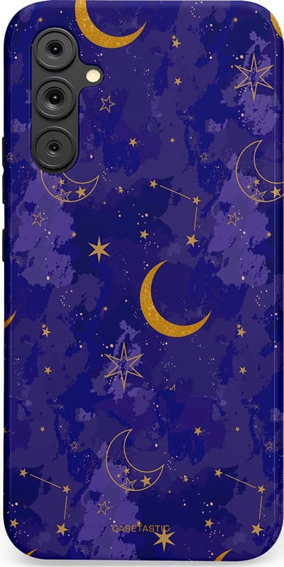 Casetastic Hoesje Geschikt voor Samsung A34 (5G) - Stijlvolle Beschermende Duo-layer Case - Sterrennacht