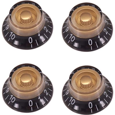 Elektrische gitaar toon volume controle knoppen voor EPI/LP elektrische gitaar 4PCS Black & gold