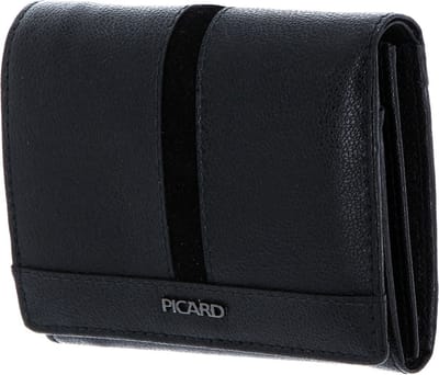 PICARD Leren Portemonnee Marie 1 Flap Wallet Black Zwart