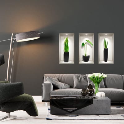 3D plantensticker, interieurdecoratie, 80 x 120 cm