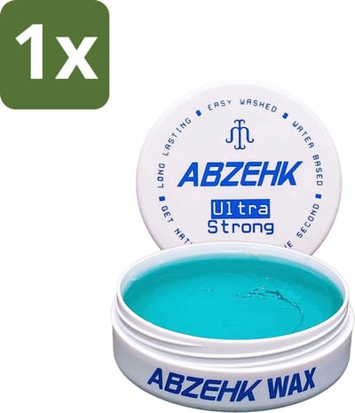1 x Abzehk - Hair Wax - Blue Ultra Strong - Flexibele Hold & Fris Geparfumeerd - 150ml - Haartypen - Haartypen - Haartypen