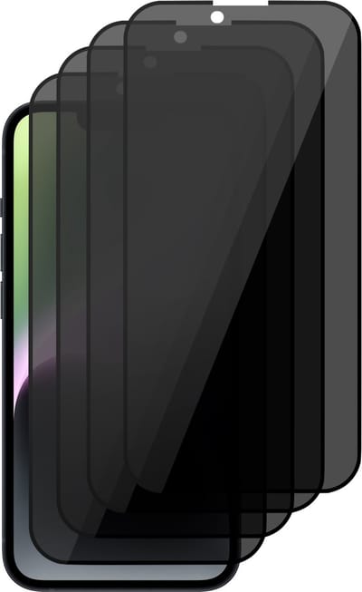 Privacy Screenprotector geschikt voor iPhone 14 - Volledig Dekkende Gehard Glas Tempered Glass - 4 Stuks