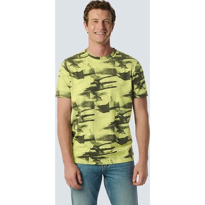 No Excess T-shirt Crewneck Allover Printed Slub Garment Dyed Sky Maat: S | T-shirts met Print Outlet | Heren | Groen