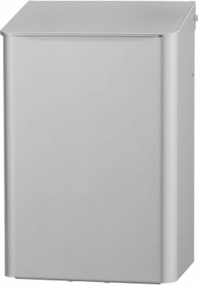 Afvalbak gesloten 6 liter aluminium voor Wandmontage van MediQo-line