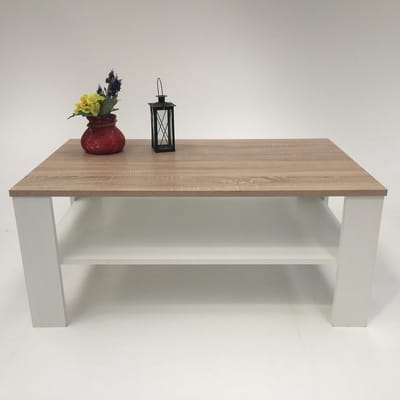 Salontafel Sonoma wit 43,5x100x54 cm - Stijlvolle coffee table voor de woonkamer