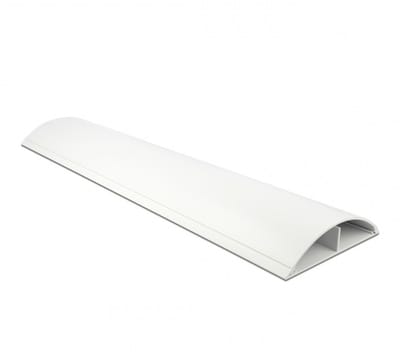 Kunststof kabelgoot half-rond met zelfklevende plakstrip - 100 x 11,9 cm / wit