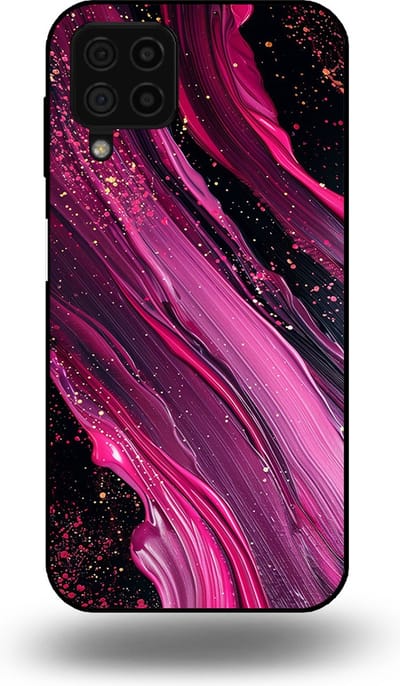 Smartphonica Telefoonhoesje geschikt voor Samsung Galaxy A22 4G met marmer opdruk - TPU backcover case marble design - Paars Roze geschikt voor Samsung Galaxy A22 4G