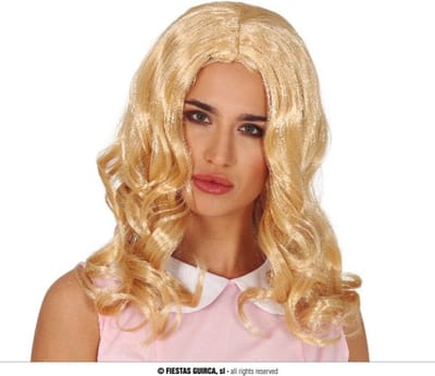 Fiestas Guirca - Pruik blond kleine slag - Halloween Pruik - Halloween accessoires - Halloween outfit - Pruiken - enge pruiken