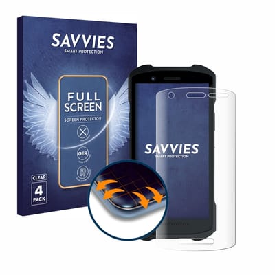 Savvies - Screenprotector voor Zebra TC21/ TC26 - Folie Beschermfolie transparant volledig dekking 4 Stuks