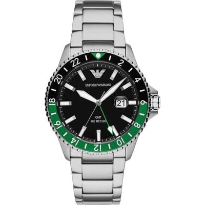 Emporio Armani Diver Heren Horloge Zilverkleurig AR11589