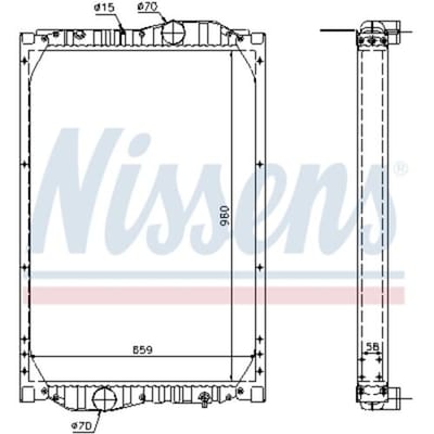 Radiator, motorkoeling NISSENS 69604A
