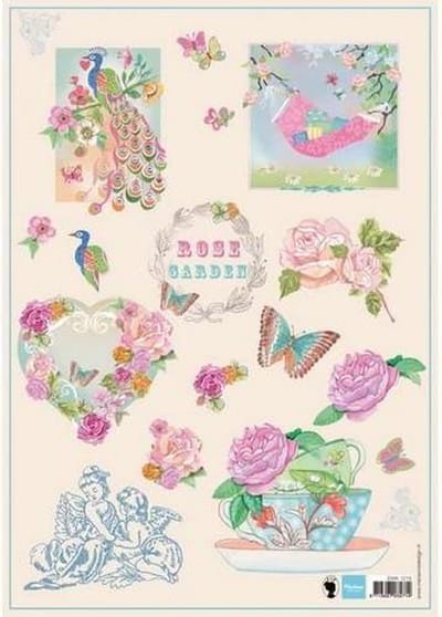 Marianne Design 3D Knipvel  Rose garden 1 A4