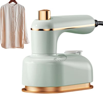 Reis Stoomstrijkijzer - Draagbaar Strijkijzer Kleding - Kreukels Verwijderen - Dubbel Strijkijzer Modus - 50 ml Reservoir - Groen