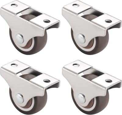 Meubelwielen Set van 4, Transportwielen voor Meubels, Duurzame Zwenkwielen, Geschikt voor Meubeltransport en Zware Voorwerpen, Zeer Praktisch - Zilver