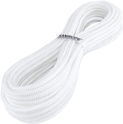 Gevlochten Nylon Touw - Polyamide Koord - Veelzijdig Bevestigen - Hoge Breekkracht - 6mm 50 Meter - Wit