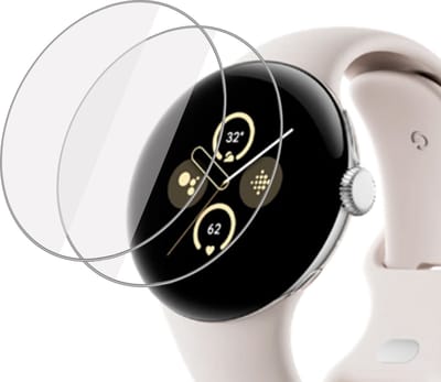 2x Geschikt voor Google Pixel Watch 2 Screenprotector - Beschermglas Folie Geschikt voor Google Pixel Watch 2